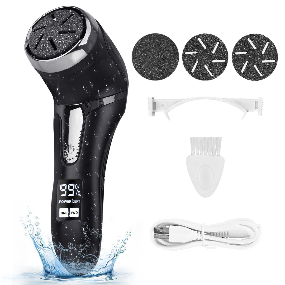 Nicebirdie Electric Callus Remover for Feet with Vacuum, Premium Portable Pedicure Tools Rechargeable Waterproof 2 Speed