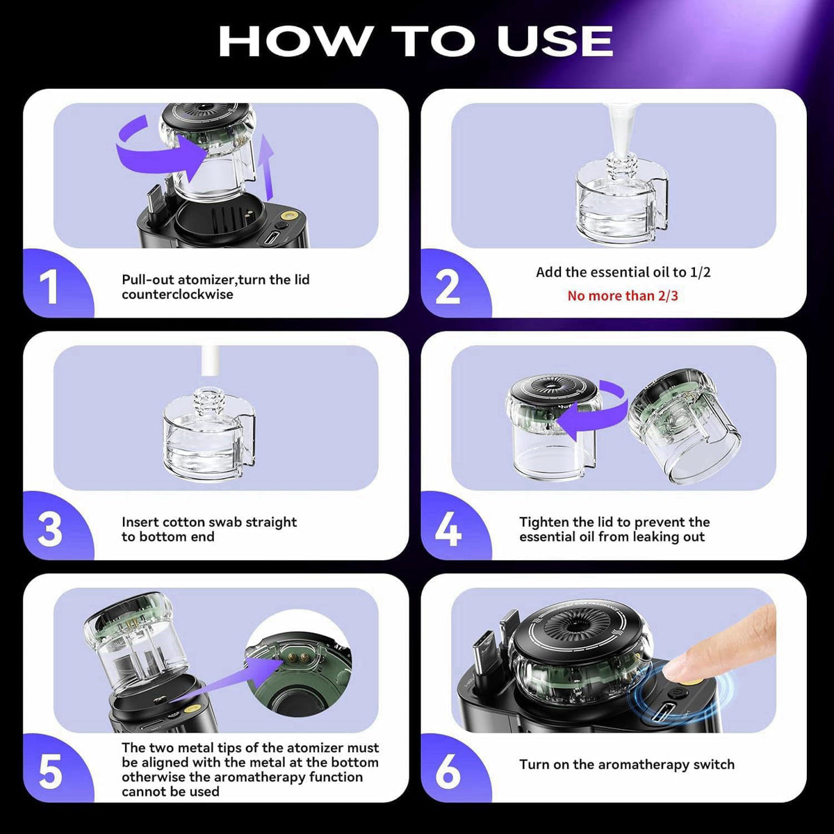 Luienao Smart Retractable Car Charger 69W USB C Fast Charge Air Freshener Starlight – alternate angle