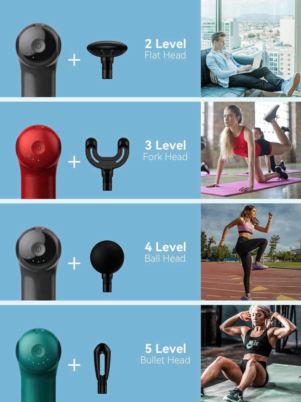 HEYCHY Super Mini Massage Gun, Percussion Deep Tissues Muscle Massager, Compact Sports Travel Massage Gun, Portable Hand