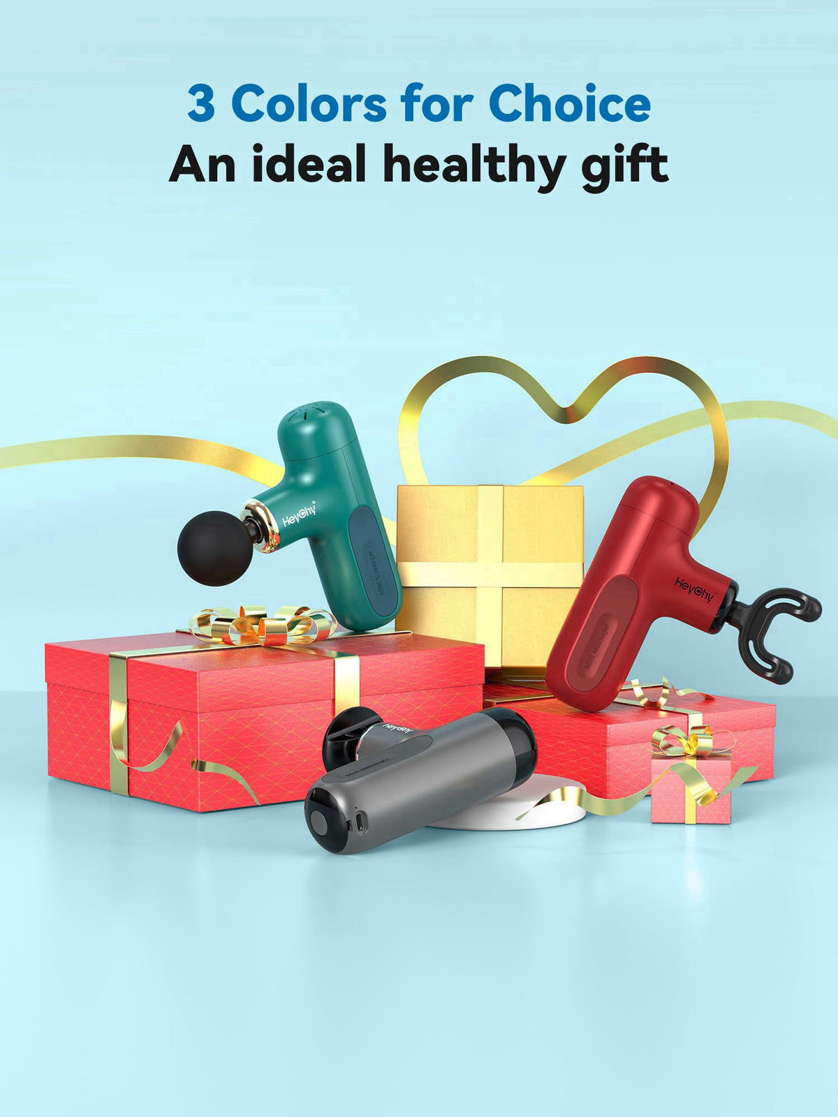 HEYCHY Super Mini Massage Gun, Percussion Deep Tissues Muscle Massager, Compact Sports Travel Massage Gun, Portable Hand