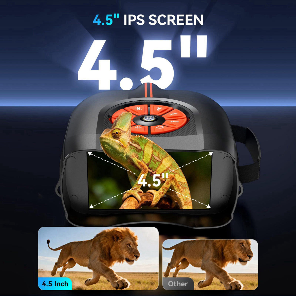 BMDSAE 4K Night Vision Goggles for Adults: 4.5" IPS Screen Binoculars with 10X Zoom - Gifts for Men Dad Husband Boy 