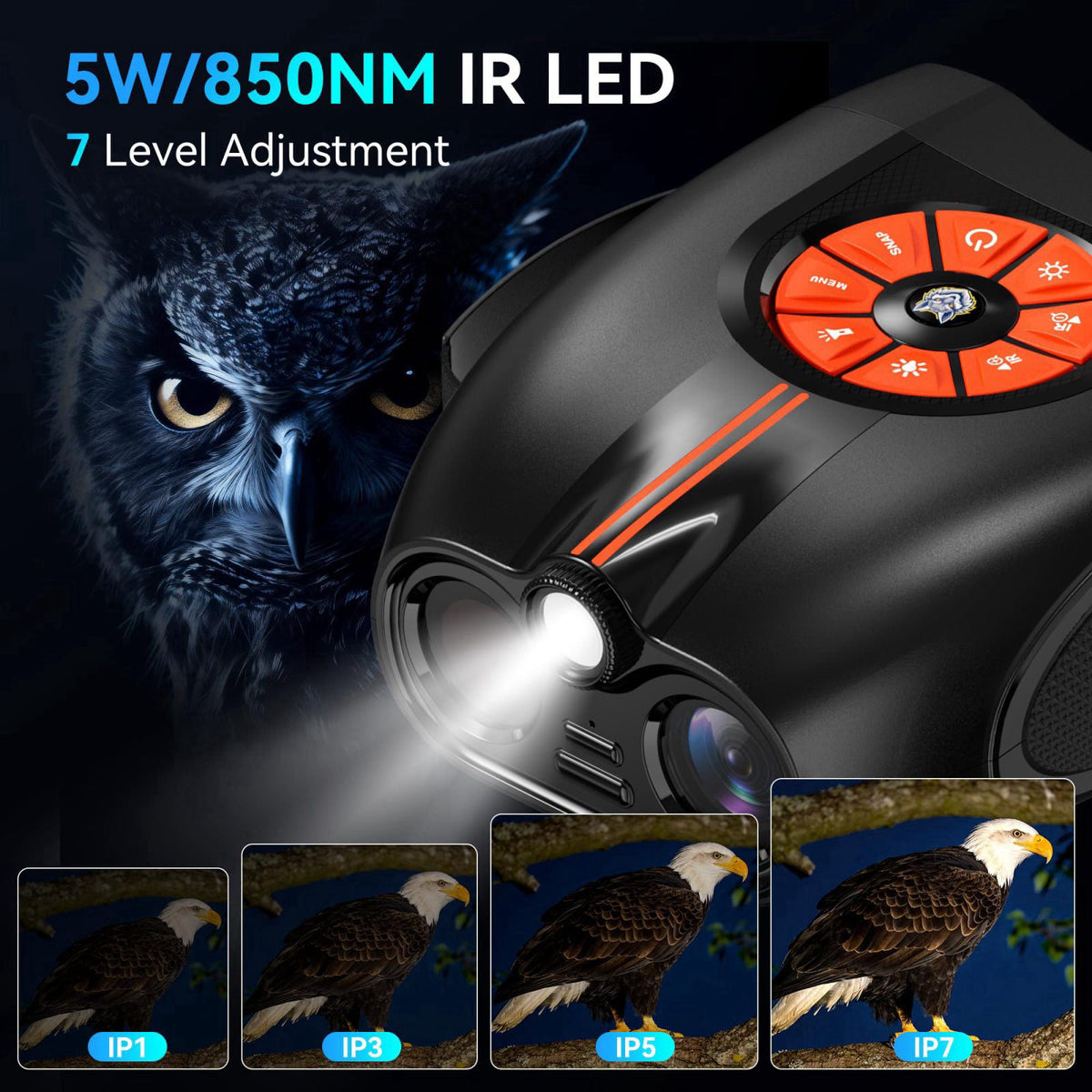 BMDSAE 4K Night Vision Goggles for Adults: 4.5" IPS Screen Binoculars with 10X Zoom - Gifts for Men Dad Husband Boy 