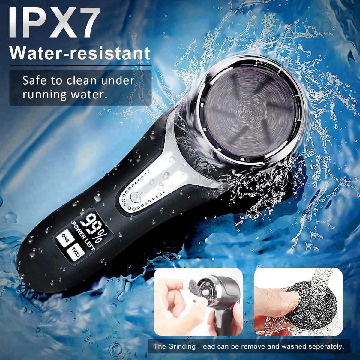 Hoxida Electric Callus Remover for Feet with Vacuum, Professional Pedicure Tools Kit, Rechargeable Waterproof Foot File 