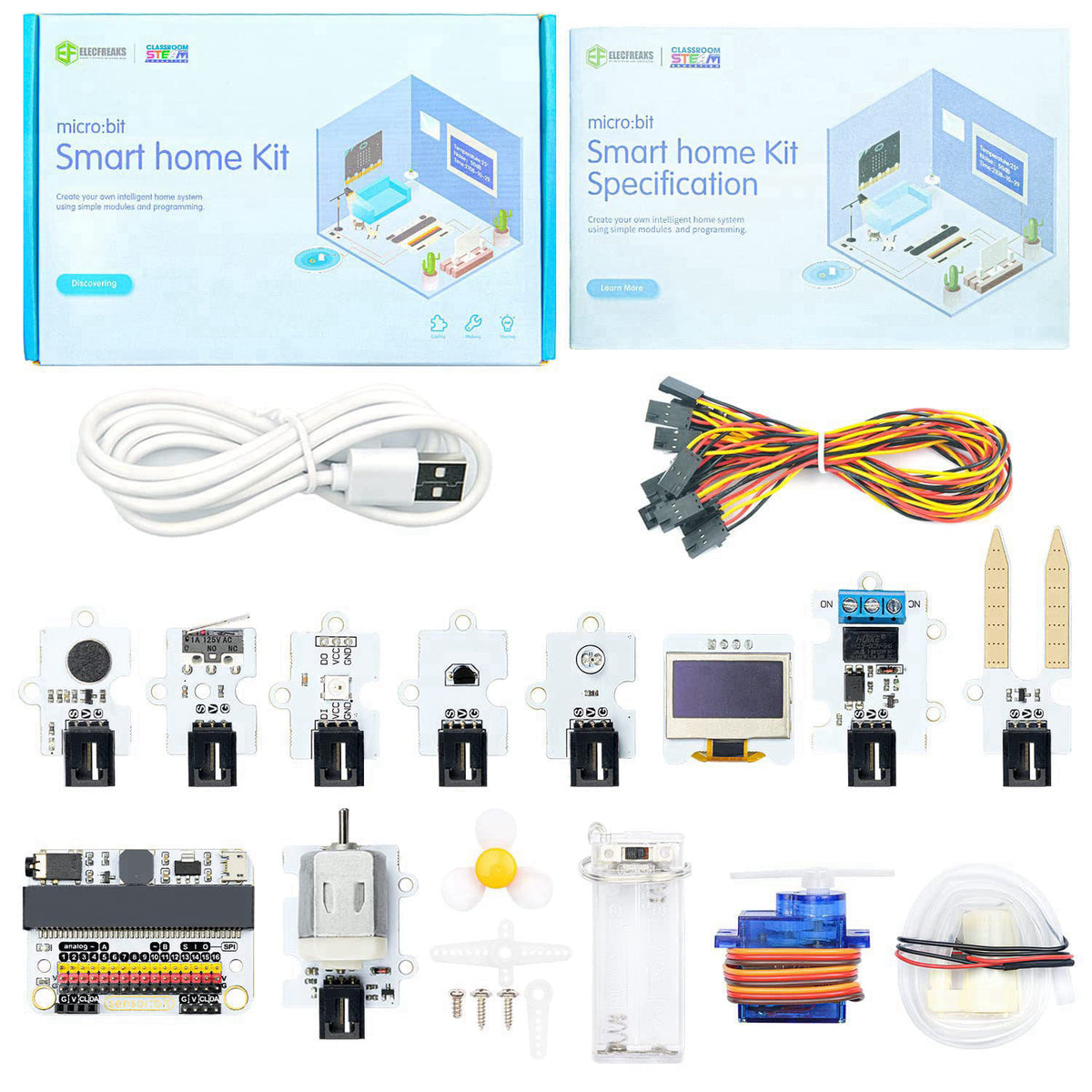 EF ELECFREAKS ELECFREAKS microbit Smart Home Kit Micro:bit Sensor Starter Kit Octopus Series Sensor, DIY Programming kit