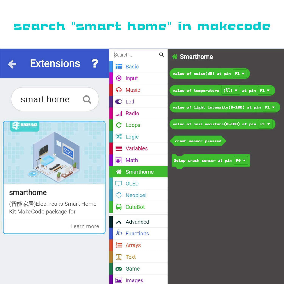 EF ELECFREAKS ELECFREAKS microbit Smart Home Kit Micro:bit Sensor Starter Kit Octopus Series Sensor, DIY Programming kit