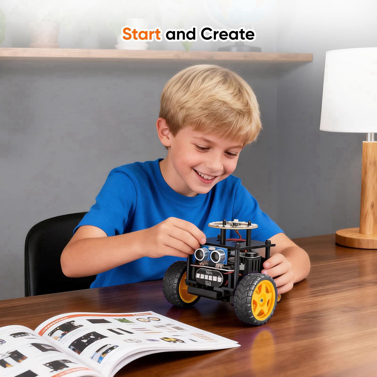 EggTailz Smart Robot Car Kit, Robotics for Kids Ages 8-12 12-16 – close-up detail