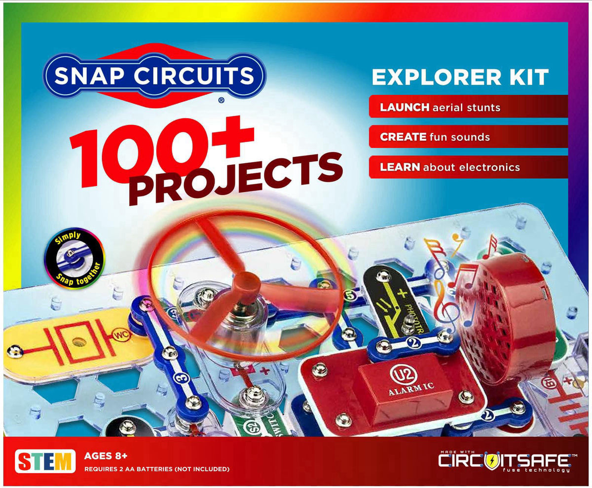 SNAP CIRCUITS Jr. SC-100 STEM Electronics Kit, 100+ Projects, Ages 8+ – product photo (Science Kits &amp; Toys)