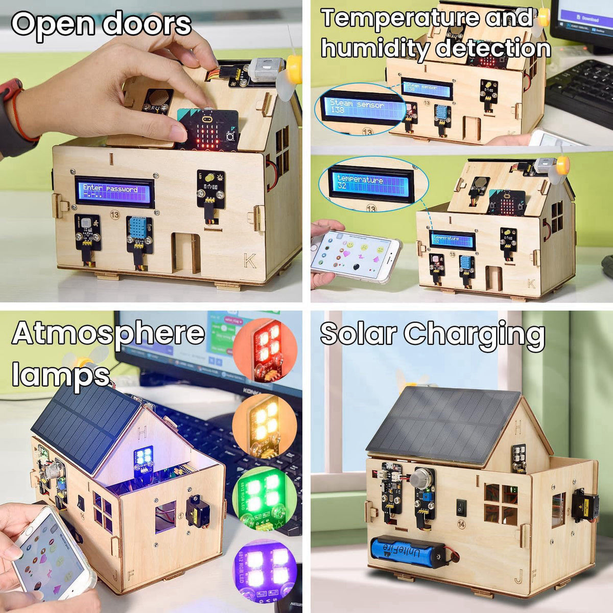 KEYESTUDIO Microbit Smart Home Starter Kit, STEM Coding Project Kit 15+ – full view