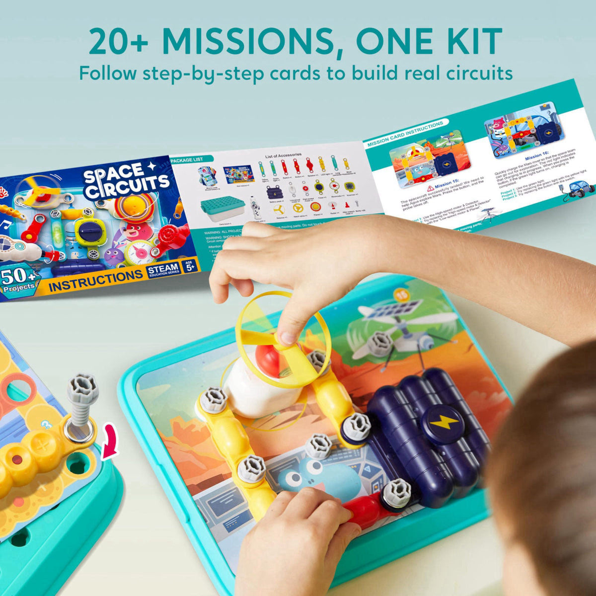 JOVA Klever Kits 50+ Projects Space Circuits - Electronics Kit for Kids with 46+ Components, Electronic STEM Toy Educati
