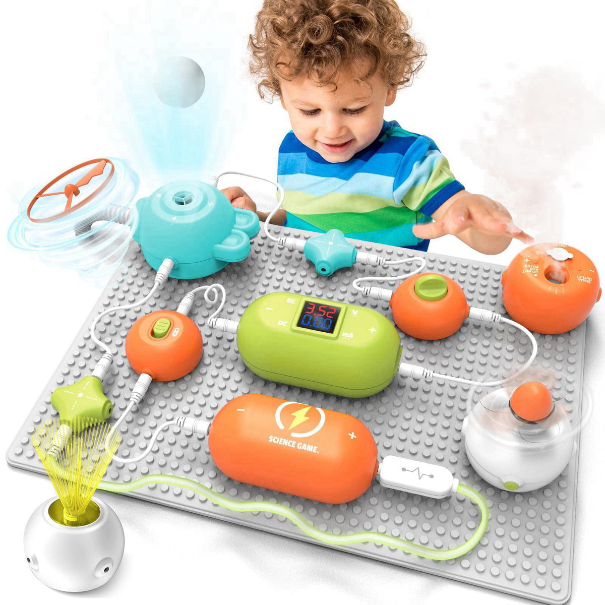 RISUNTOY Electronics Kit for Kids Age 5-7, 31PCS Science Circuit Kit, 300+ Projects – product photo (Science Kits &amp; 