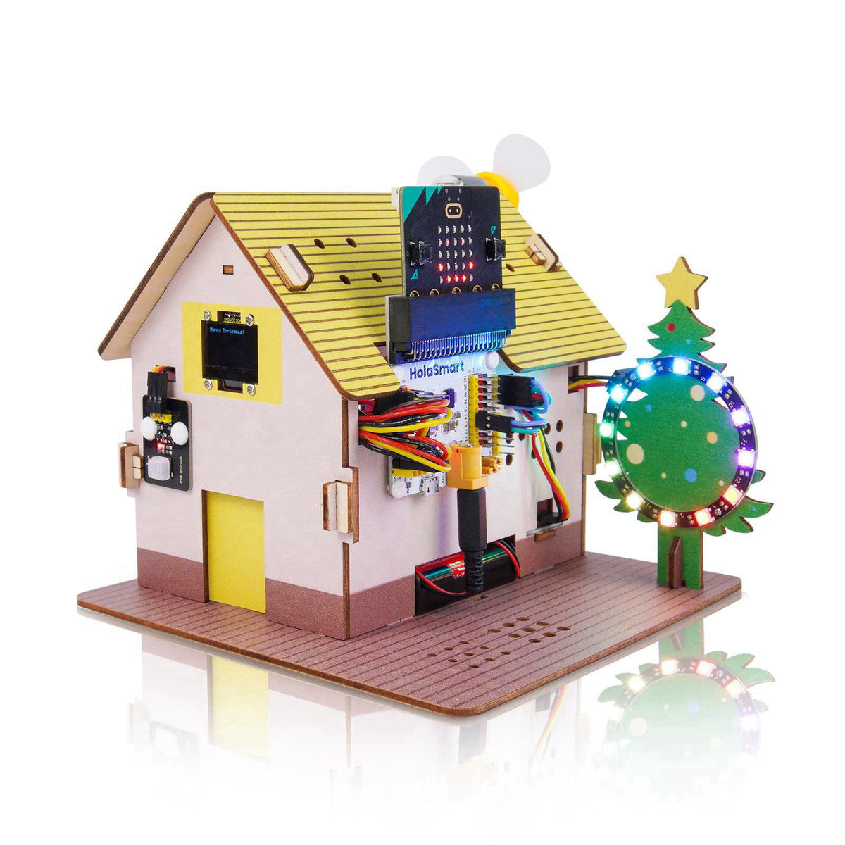 HOLASMART microbit Smart Home for microbit V1 and V2,STEM Education DIY Coding Kit with Online Tutorial,Programming Elec