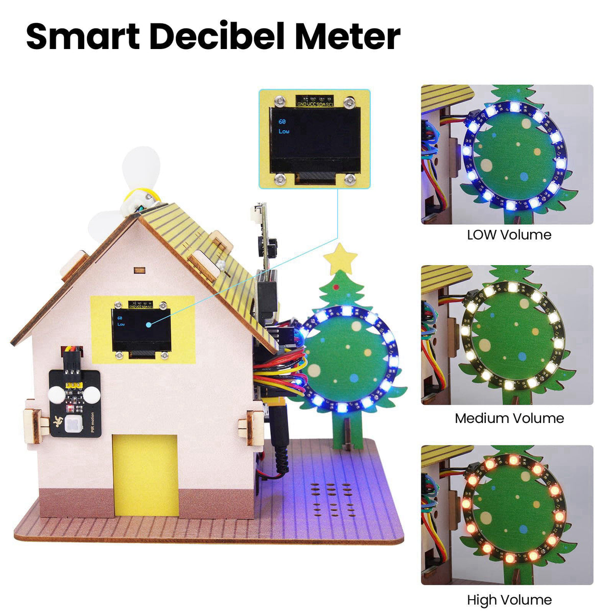 HOLASMART microbit Smart Home for microbit V1 and V2,STEM Education DIY Coding Kit with Online Tutorial,Programming Elec