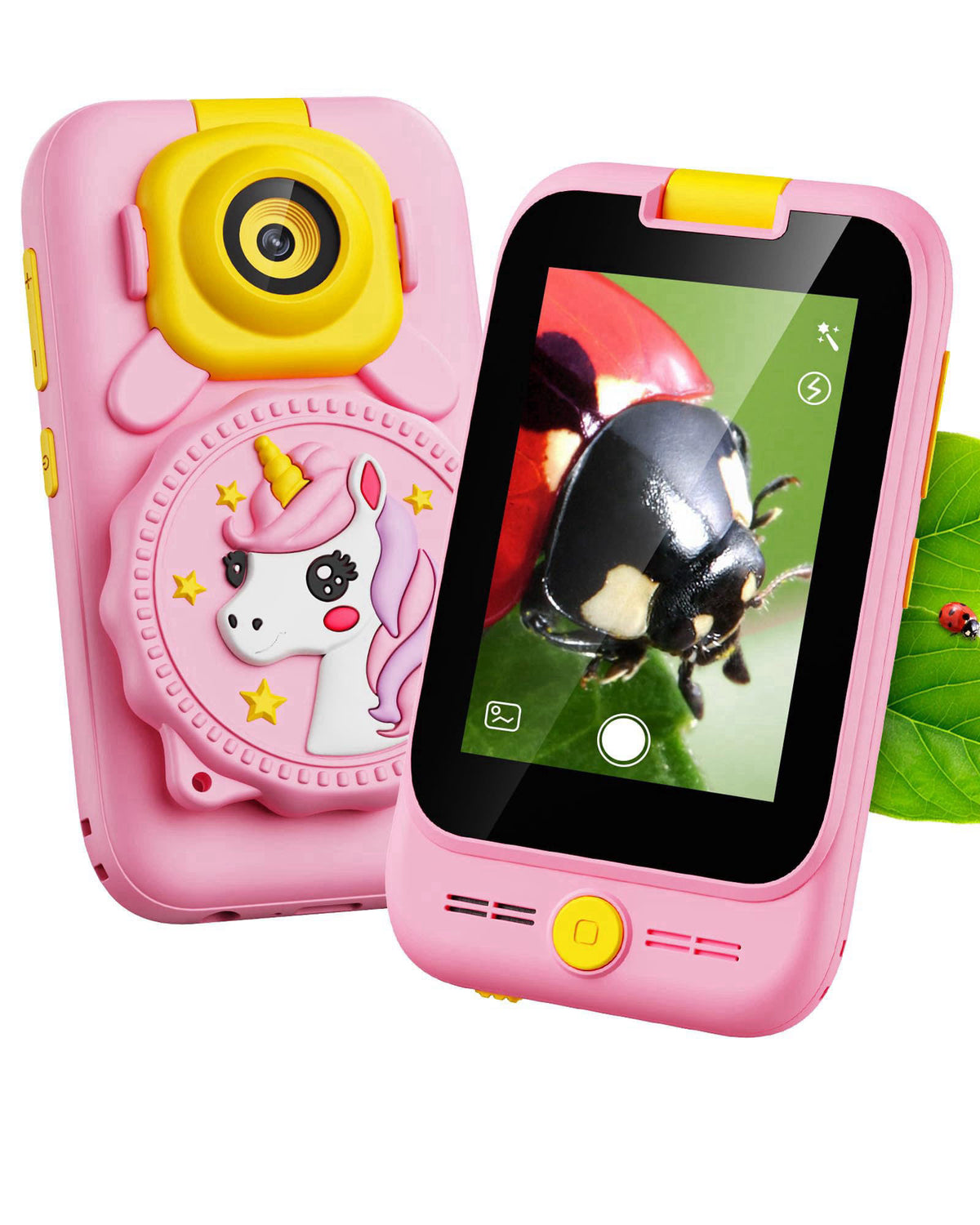 Gofimyee 2 in 1 Kids Smart Phone and Microscope Camera for Kid, Touchscreen HD Camera Cell Phone , Mini Pocket Handheld 