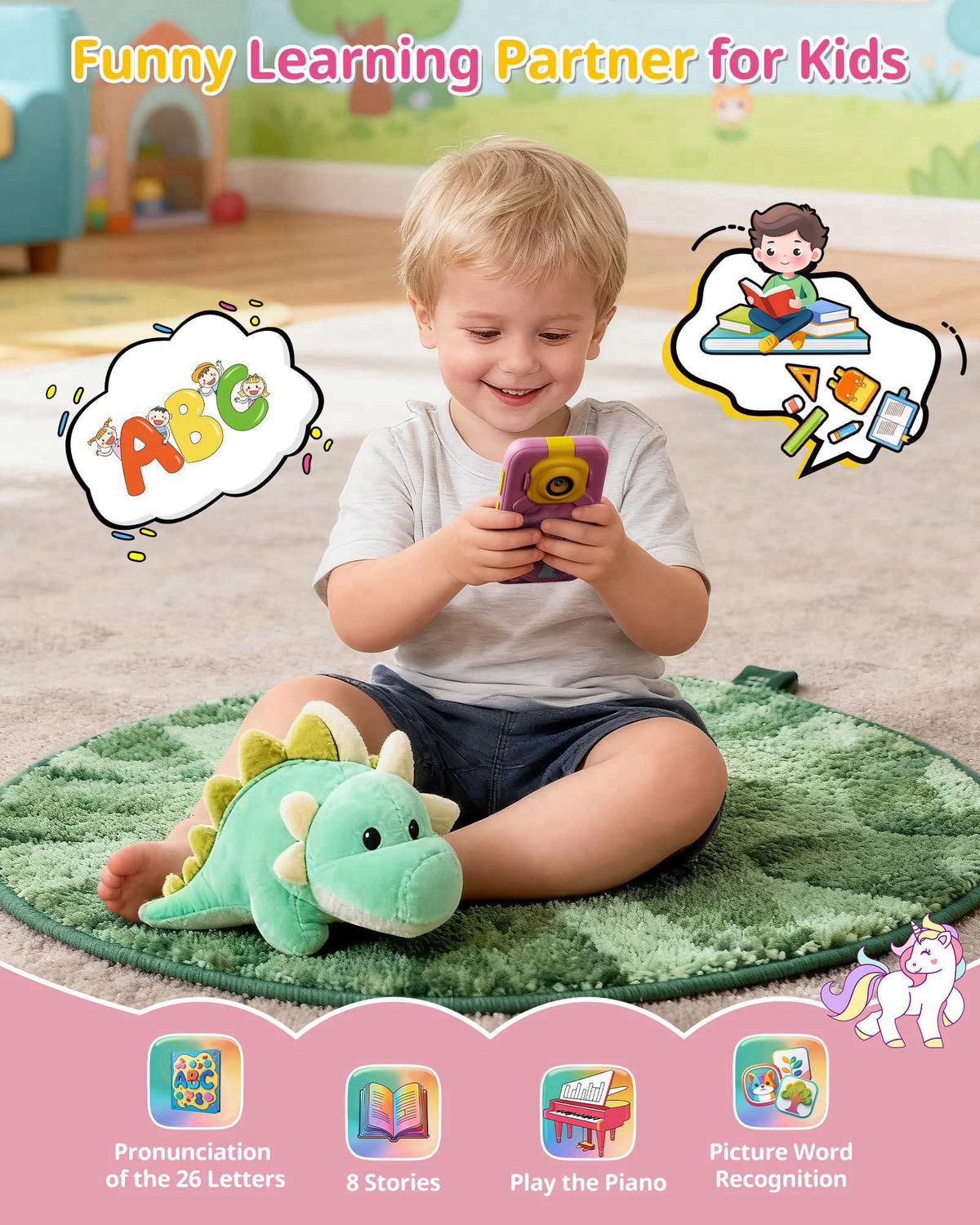 Gofimyee 2 in 1 Kids Smart Phone and Microscope Camera for Kid, Touchscreen HD Camera Cell Phone , Mini Pocket Handheld 