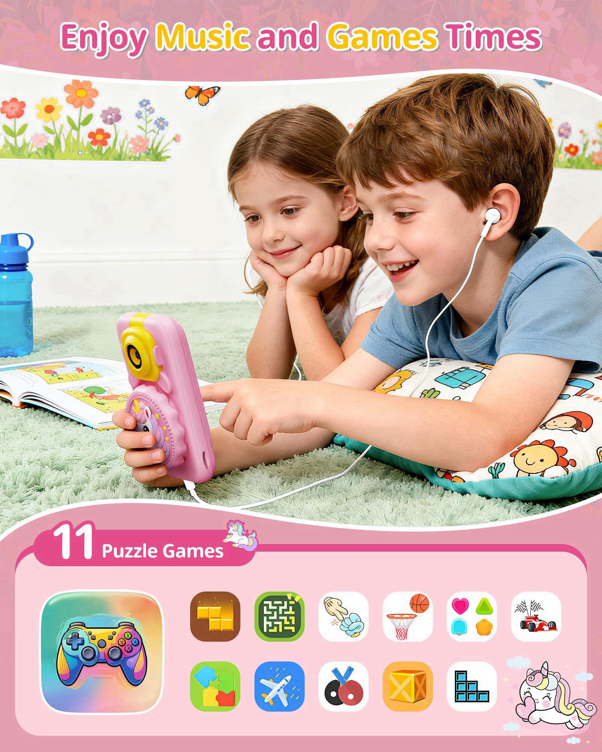 Gofimyee 2 in 1 Kids Smart Phone and Microscope Camera for Kid, Touchscreen HD Camera Cell Phone , Mini Pocket Handheld 