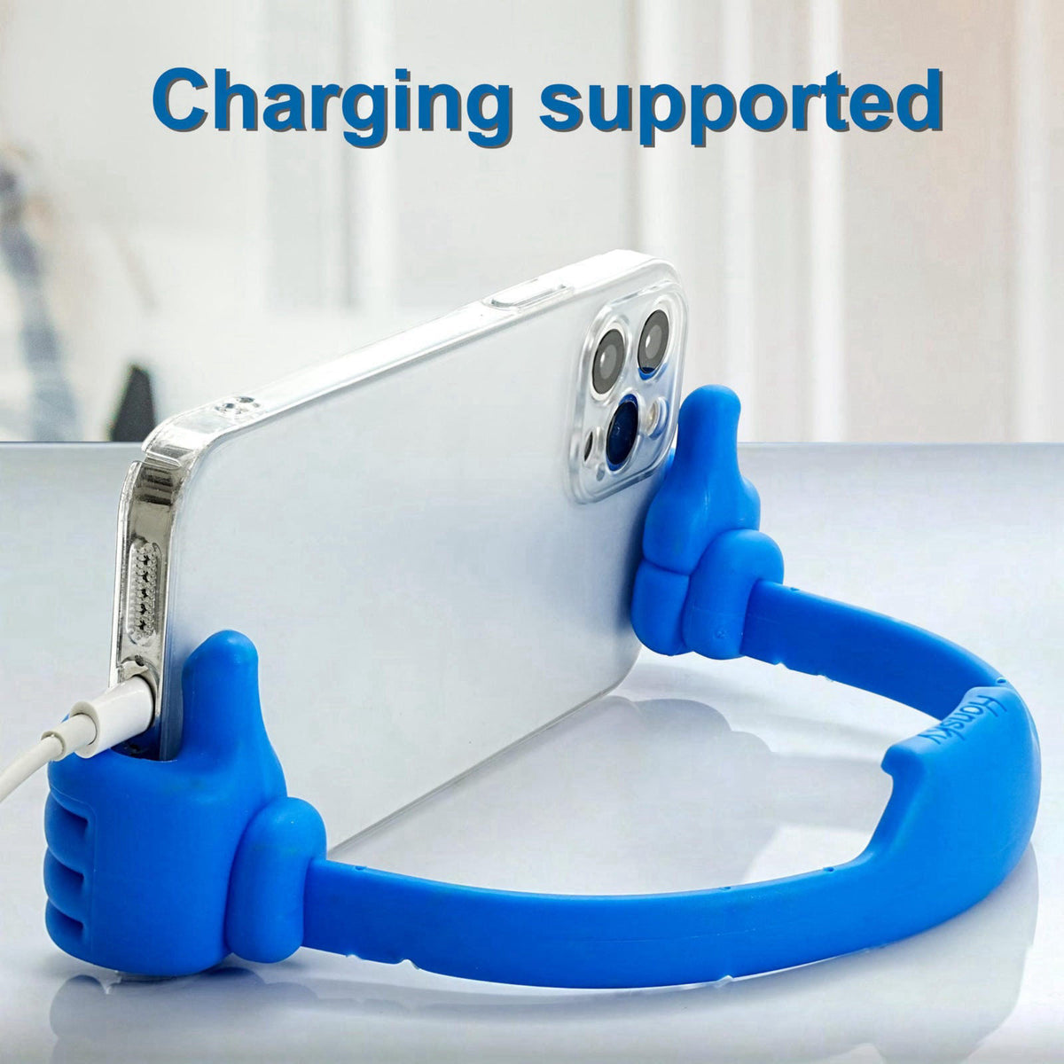 Thumbs-up Cell Phone Stand, Honsky Pack of 5 Universal Flexible Multi-Angle Cute Desk Phone Holder, Compatible with Tabl