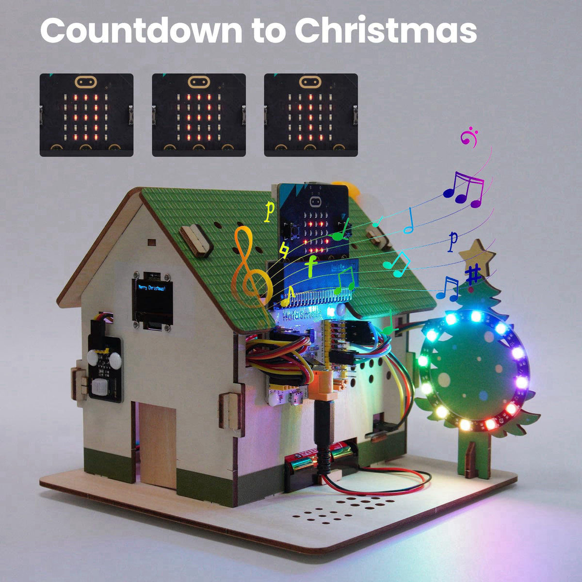 HOLASMART microbit Smart Home Kit for microbit v1 and v2,STEM Education Kit with Online Tutorial(Without Micro:bit and A