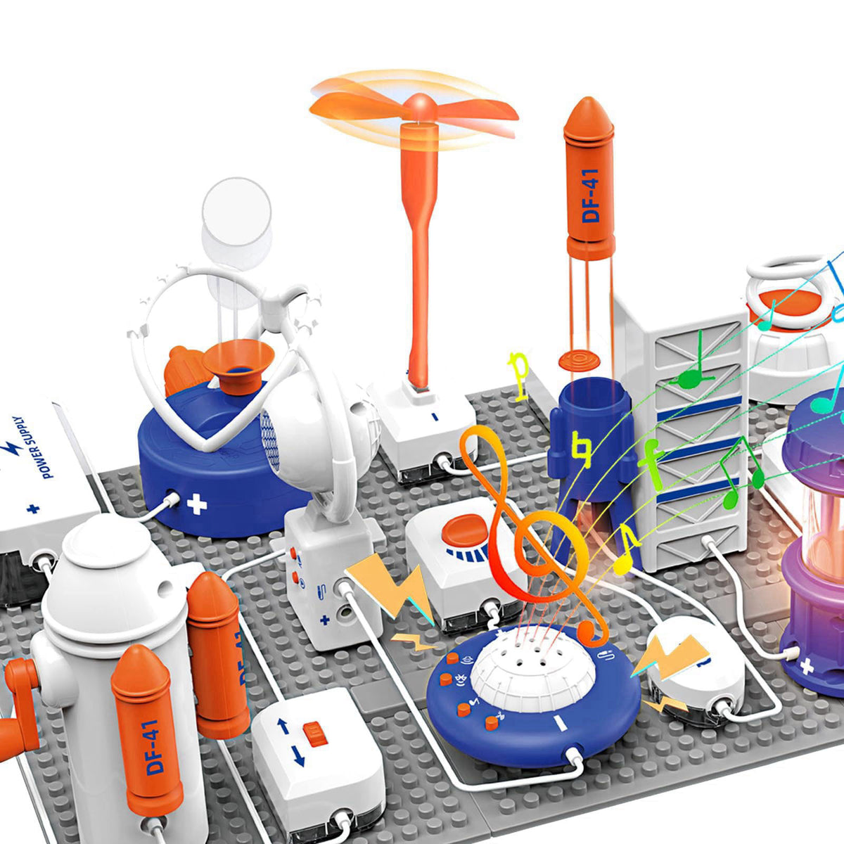 Ponilyer Science Toy Sets, AI Intelligent Voice Physics Circuit Electronic Building Block Puzzle Toy STEM Education Toy 