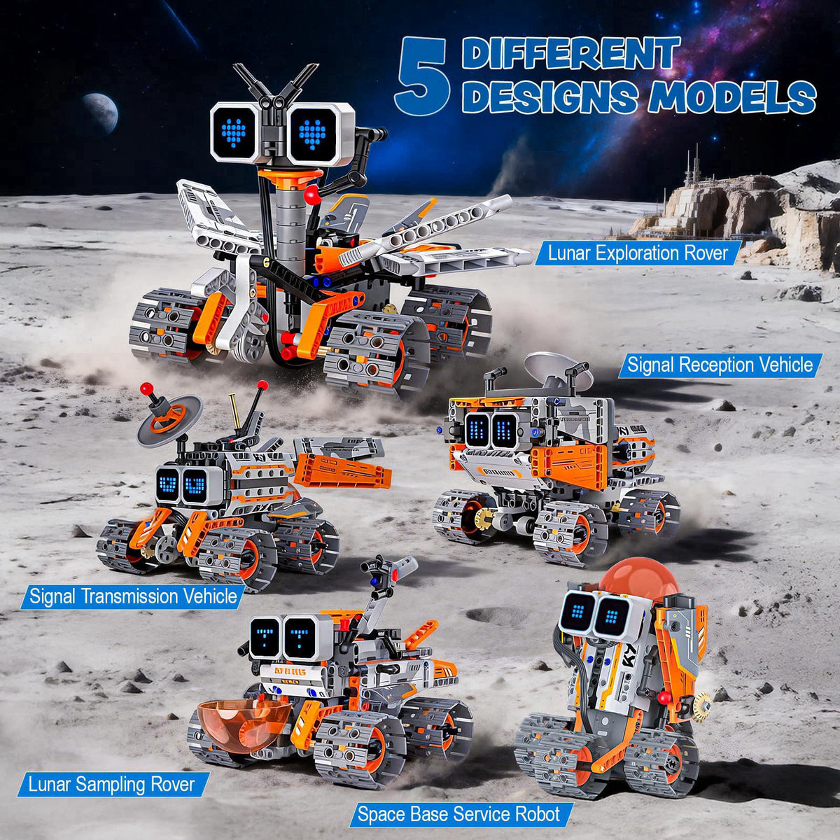 Aptrbg 5-in-1 STEM Robot Building Kit, App & Remote Control, Ages 8-12 – packaging and label