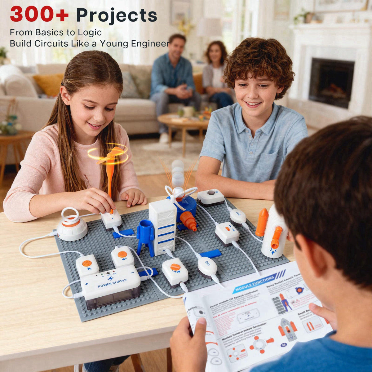 TINYLENS Science Kits for Kids, Space Theme Circuit Exploration Kits with 300+ Projects & Voice Control, STEM Toys Elect