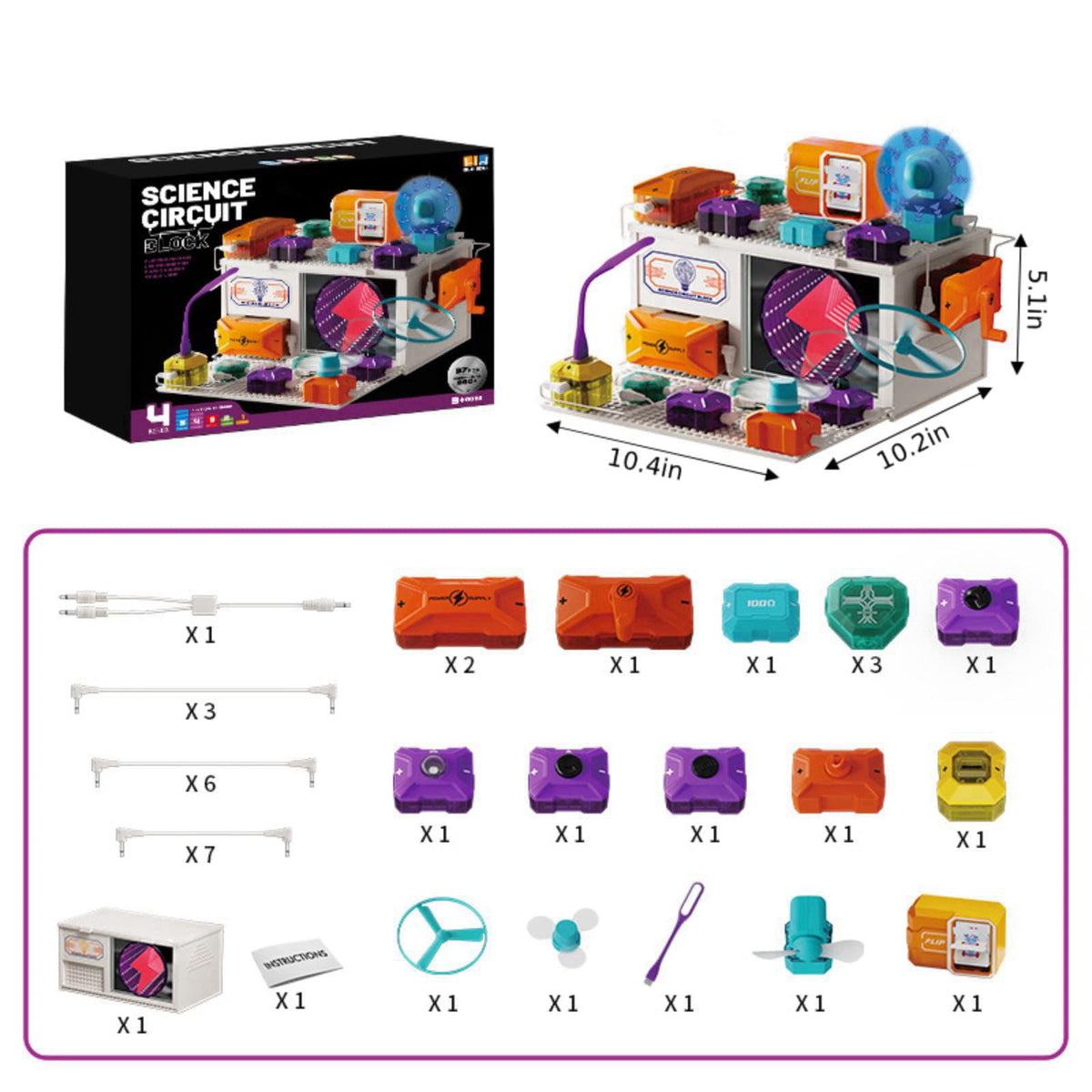 Dollox Science Kits for Kids – Level 4 Electrical Circuit Blocks with 380+ Projects, Educational Electronics Toy for Boy