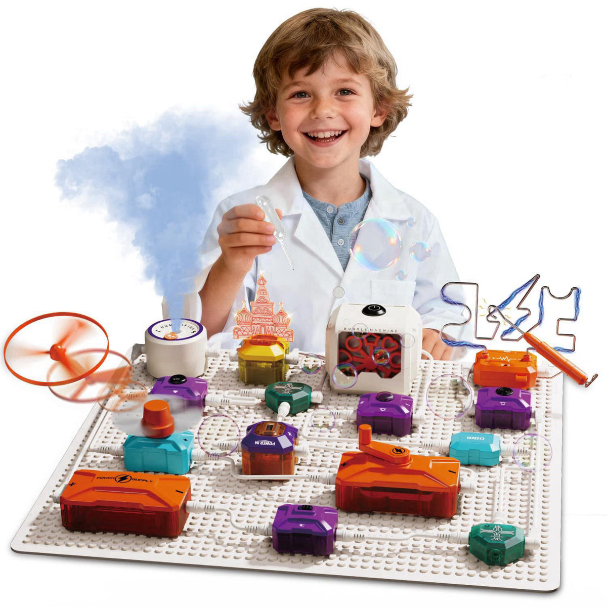 Gohero Science Kits for Kids - STEM Kits for Kids, Electronics Exploration Kit, Over 420 Projects, 50 Circuit Parts with
