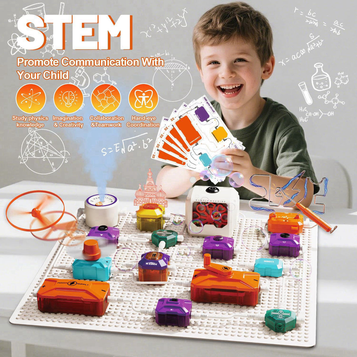 Gohero Science Kits for Kids - STEM Kits for Kids, Electronics Exploration Kit, Over 420 Projects, 50 Circuit Parts with