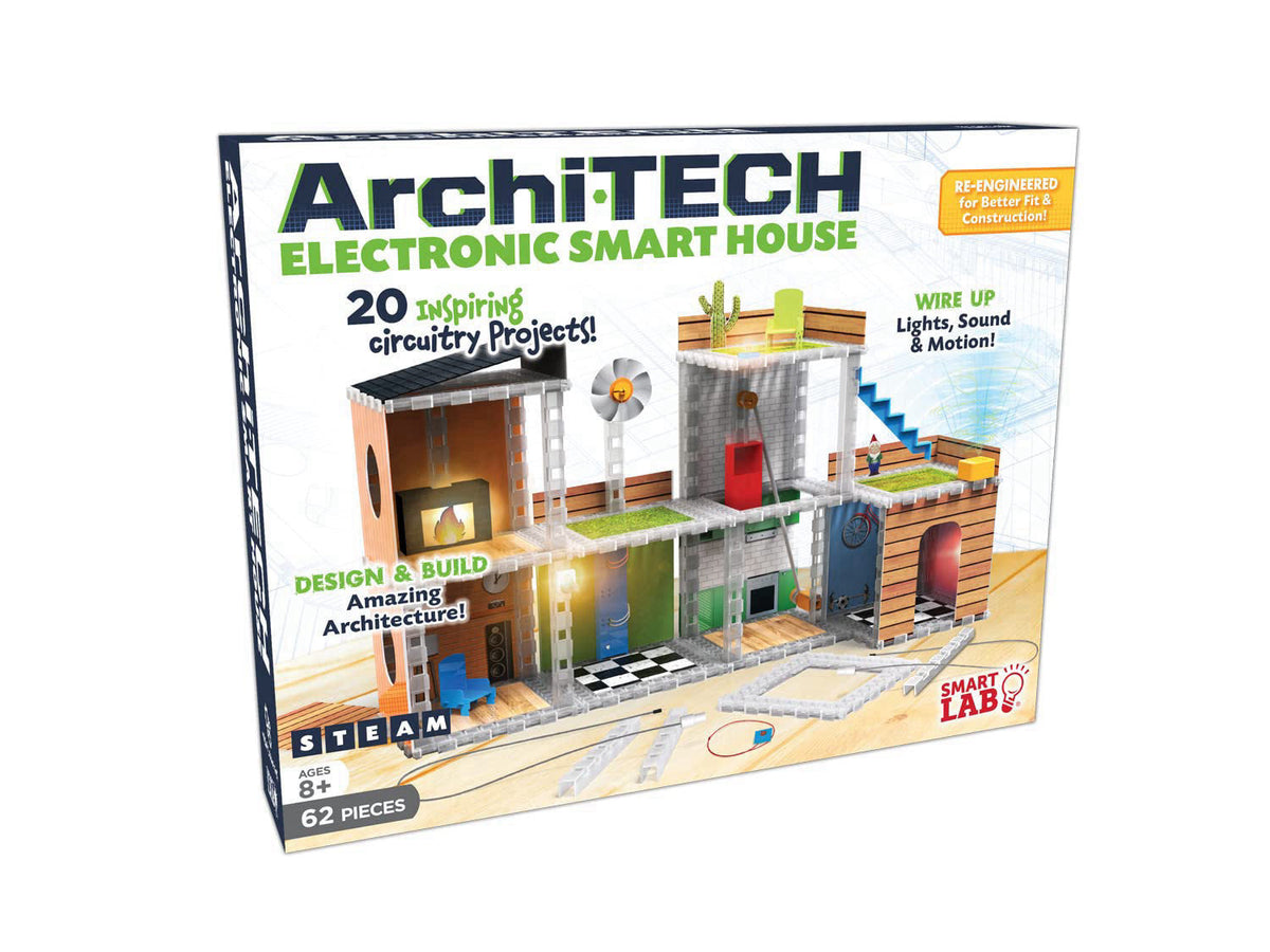 SmartLab Archi-TECH Electronic Smart House with 40 Kinetic , Energetic Circuitry Projects and 62 Pieces in The Science K