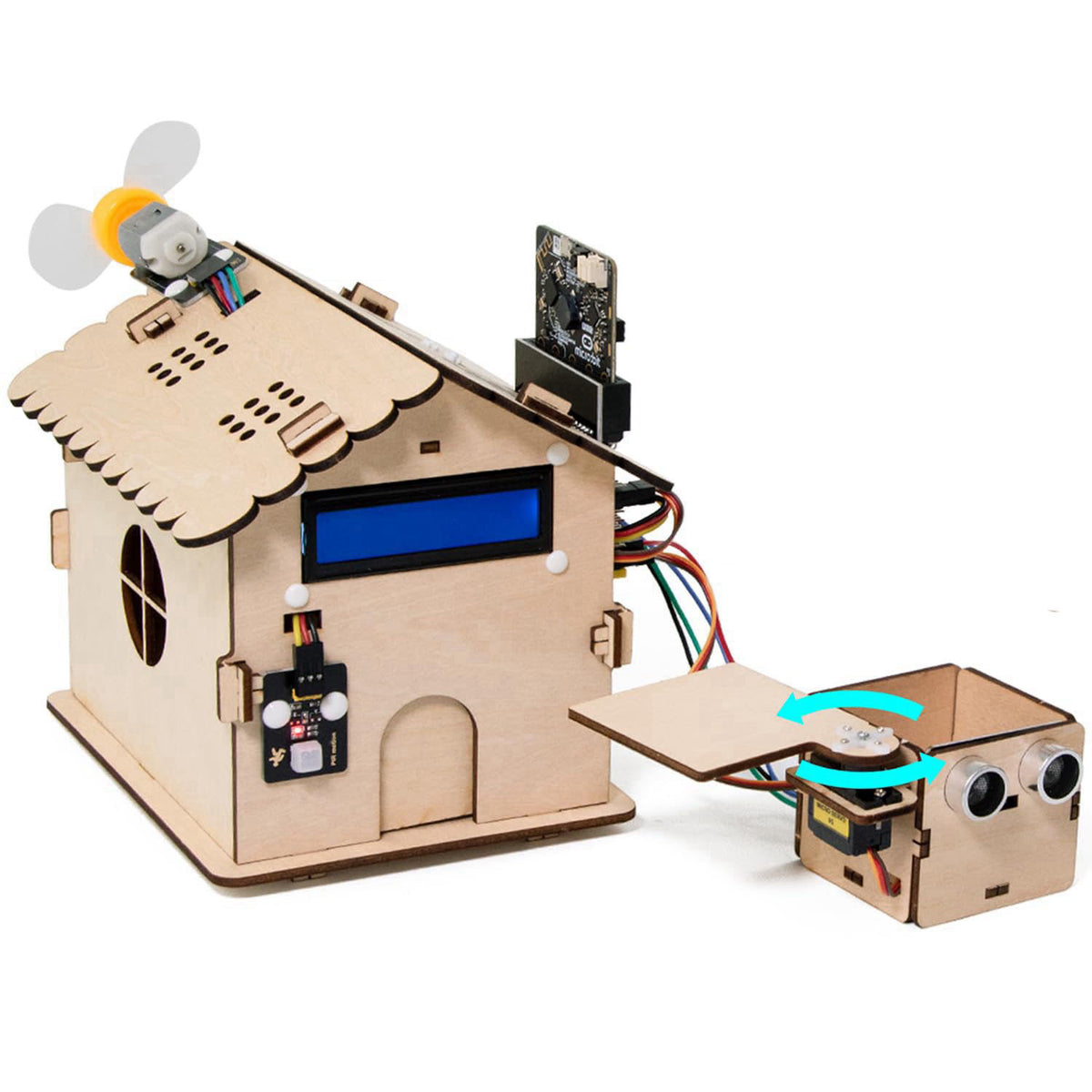KEYESTUDIO Microbit V2 Smart Home Kit for Coding Projects (Includes Microbit V2 Board), microbit House Starter Kit with 