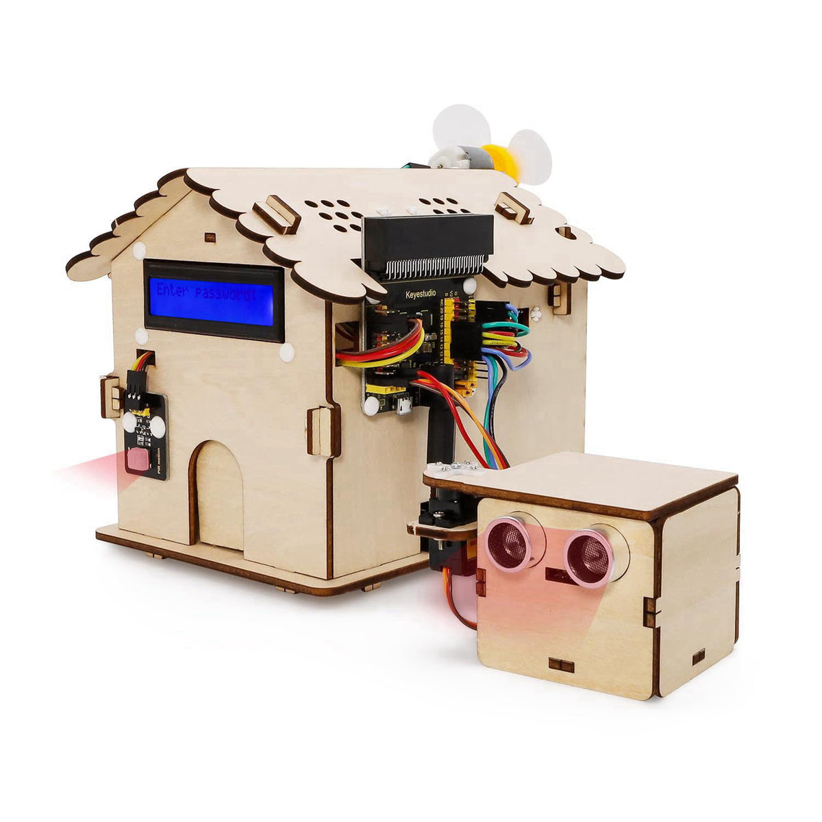 KEYESTUDIO Smart House Kit for Micro:bit V2(not Included), DIY Microbit Home Automation Educational STEM Kit for Beginne