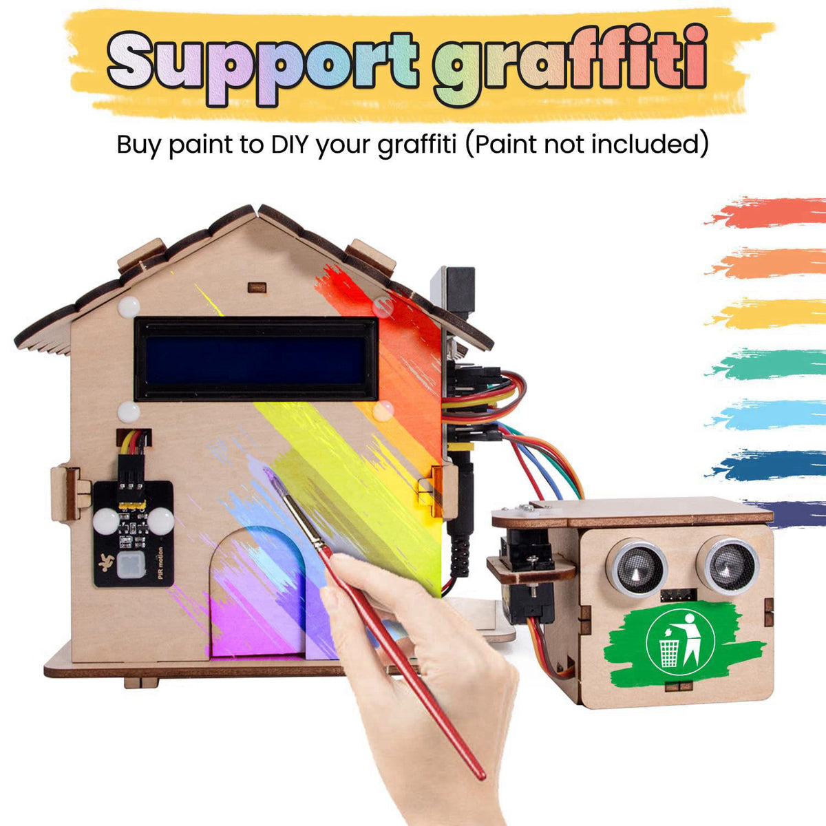 KEYESTUDIO Smart House Kit for Micro:bit V2(not Included), DIY Microbit Home Automation Educational STEM Kit for Beginne