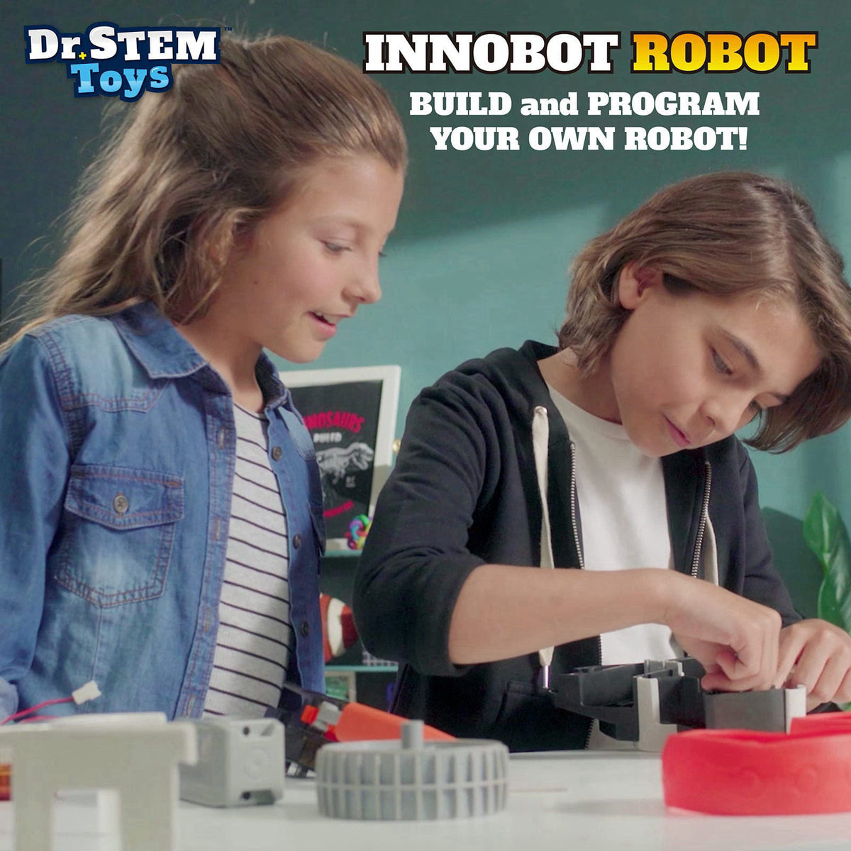 Dr. STEM Toys Innobot Coding Robot Toy | Robotics Science Kit for Kids Ages 8 & Up | Bluetooth Enabled, Easy to Build & 