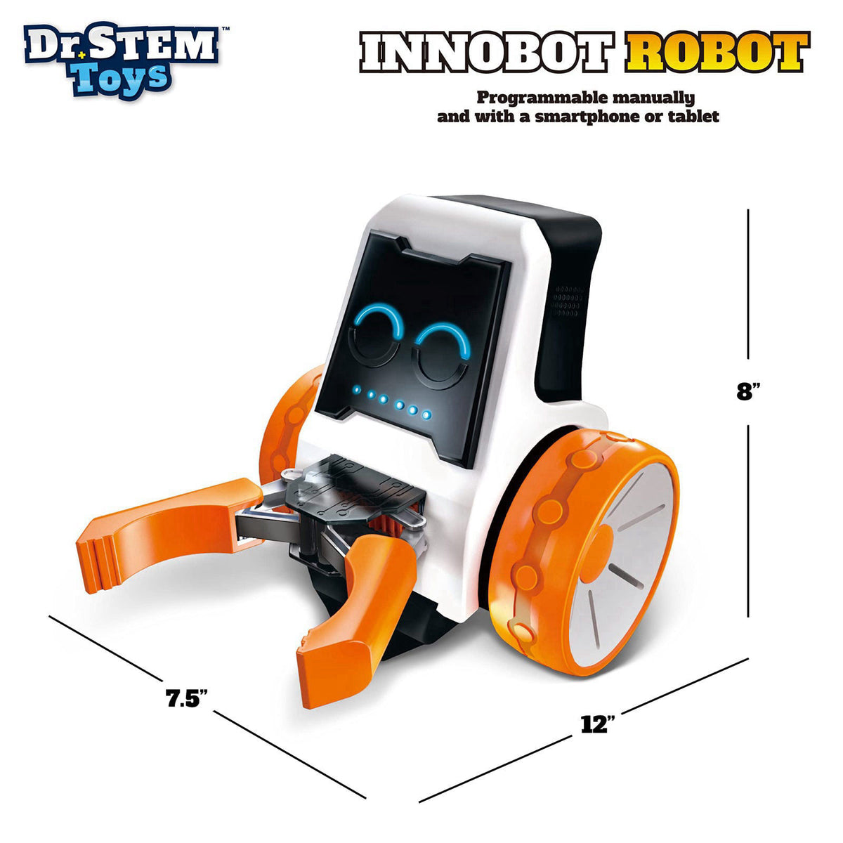 Dr. STEM Toys Innobot Coding Robot Toy | Robotics Science Kit for Kids Ages 8 & Up | Bluetooth Enabled, Easy to Build & 