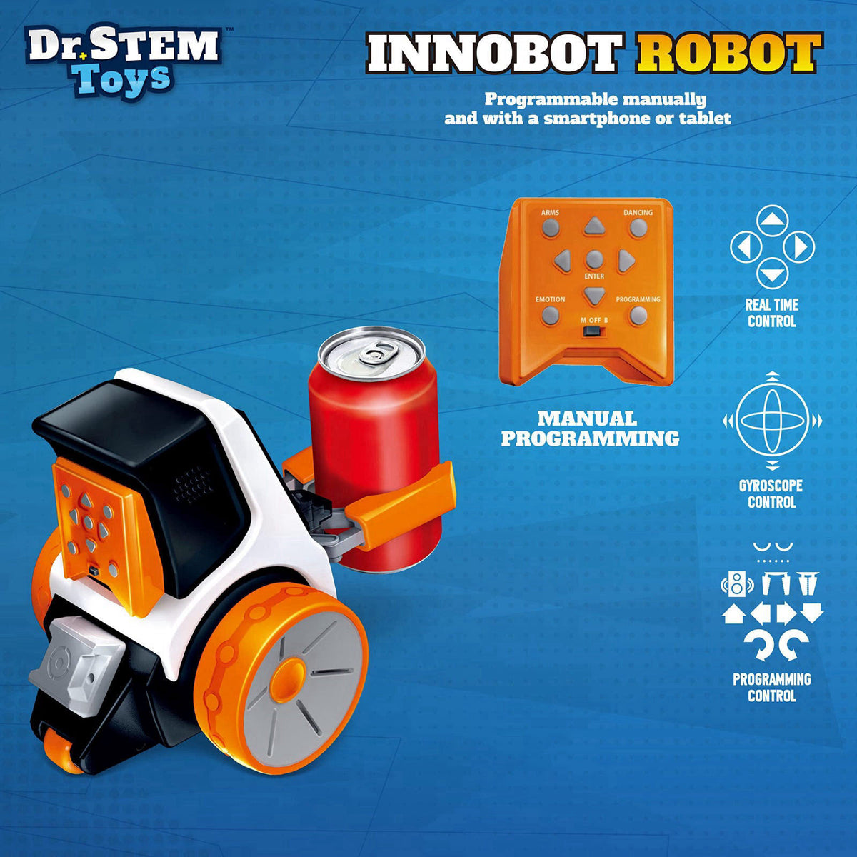 Dr. STEM Toys Innobot Coding Robot Toy | Robotics Science Kit for Kids Ages 8 & Up | Bluetooth Enabled, Easy to Build & 