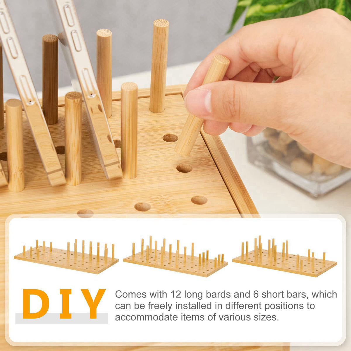 Homde Office Charging Station Organizer: 2 Layer Charger Holder (Natural) – packaging and label