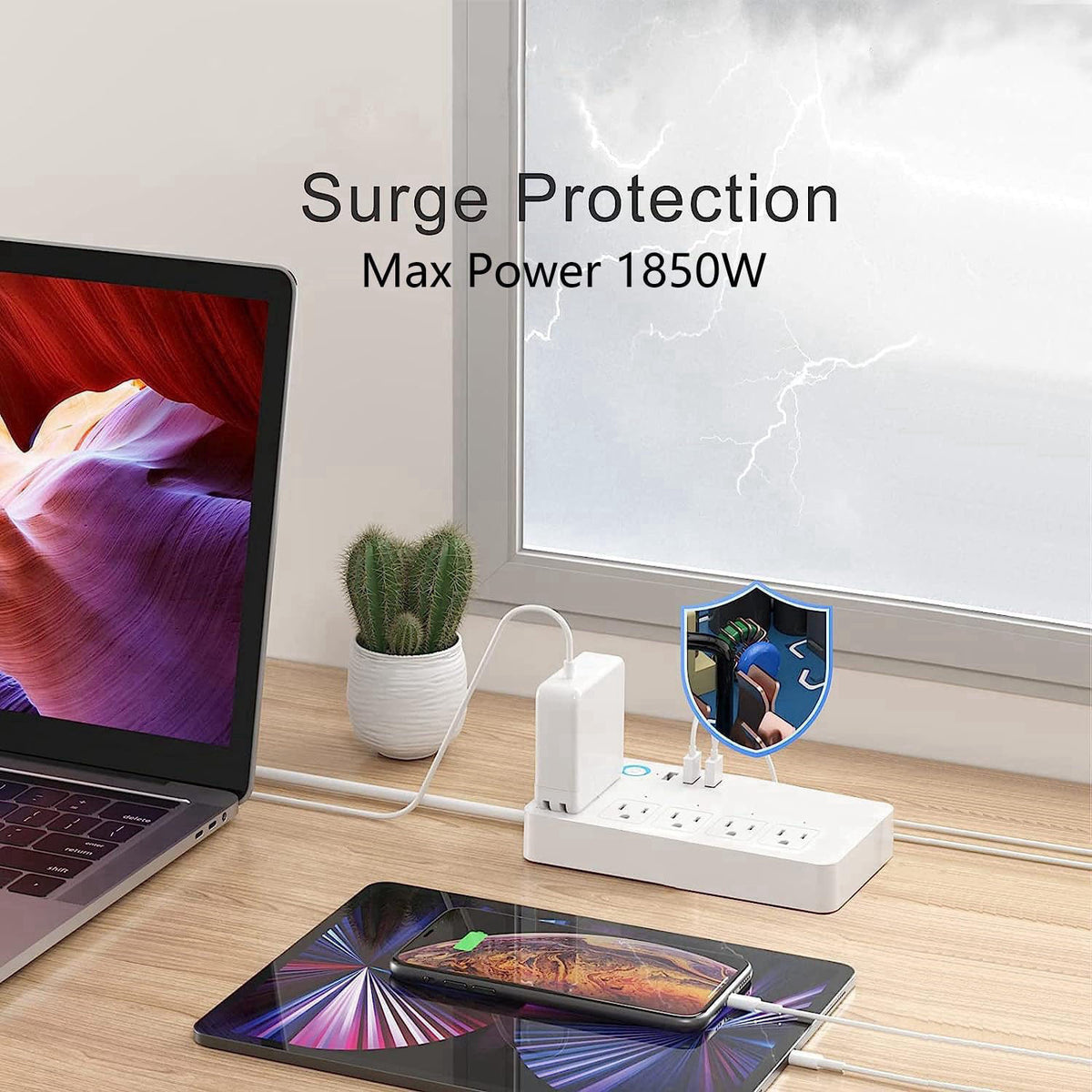 UseeLink Smart Plug Power Strip, WiFi Surge Protector Compatible with Alexa Google Home, Smart Outlets with 4 USB 4 Char