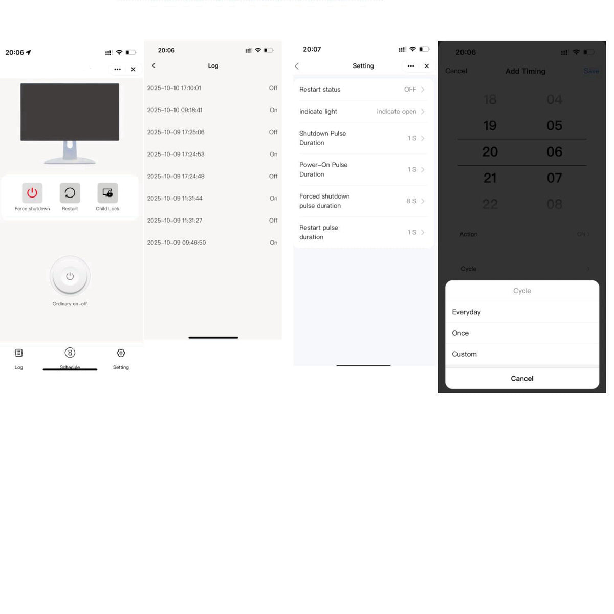 MHCOZY Zigbee Remote Desktop On Off Power Switch,Tuya app Remote with Child Lock Timing Function,Compatible with Alexa(T