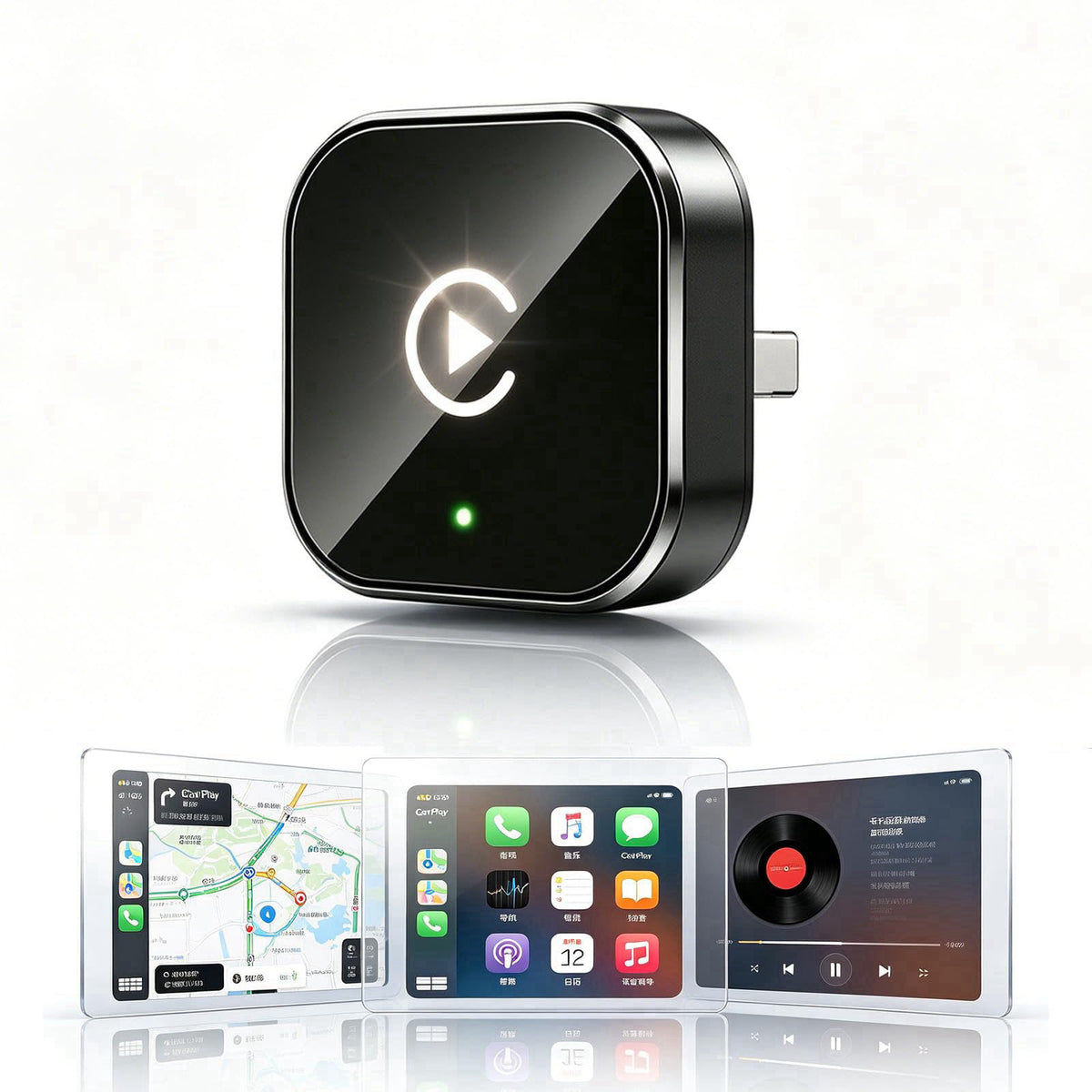 YFDUNV Wireless CarPlay Adapter,Supports iPhone & Android Phones – product photo (Auxiliary Input Adapters)