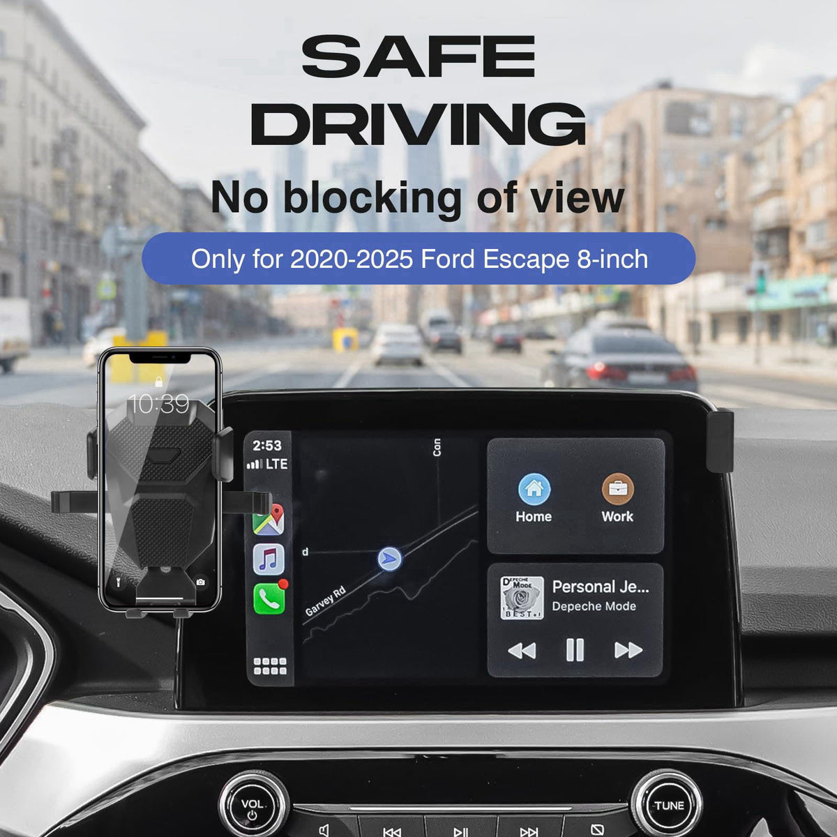 Sunsdrew Car Phone Holder for Ford Explorer 2020–2024 (6th Gen) — Custom-Fit Center Display Mount for 8-Inch Screen Only