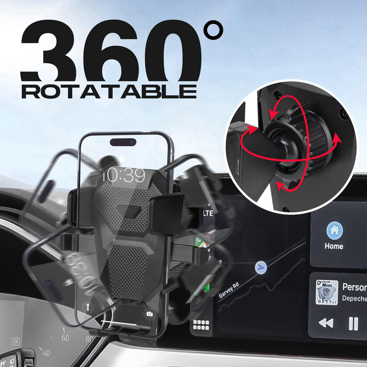 Sunsdrew Car Phone Holder for Ford Explorer 2020–2024 (6th Gen) — Custom-Fit Center Display Mount for 8-Inch Screen Only