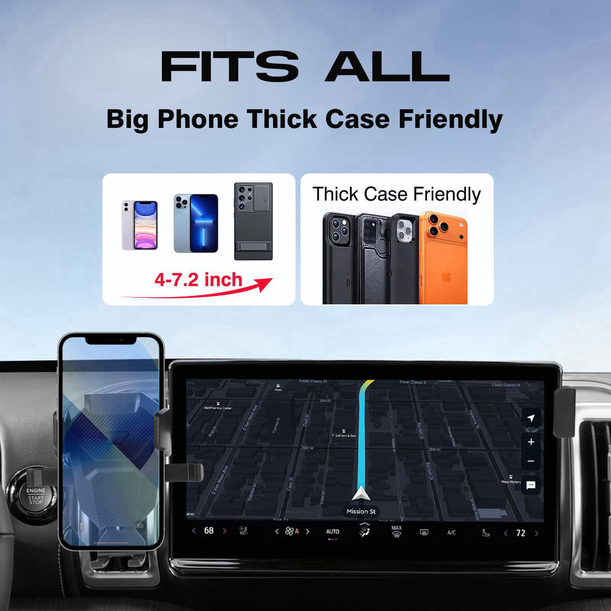 Sunsdrew Car Phone Holder for Ford Explorer 2020–2024 (6th Gen) — Custom-Fit Center Display Mount for 8-Inch Screen Only