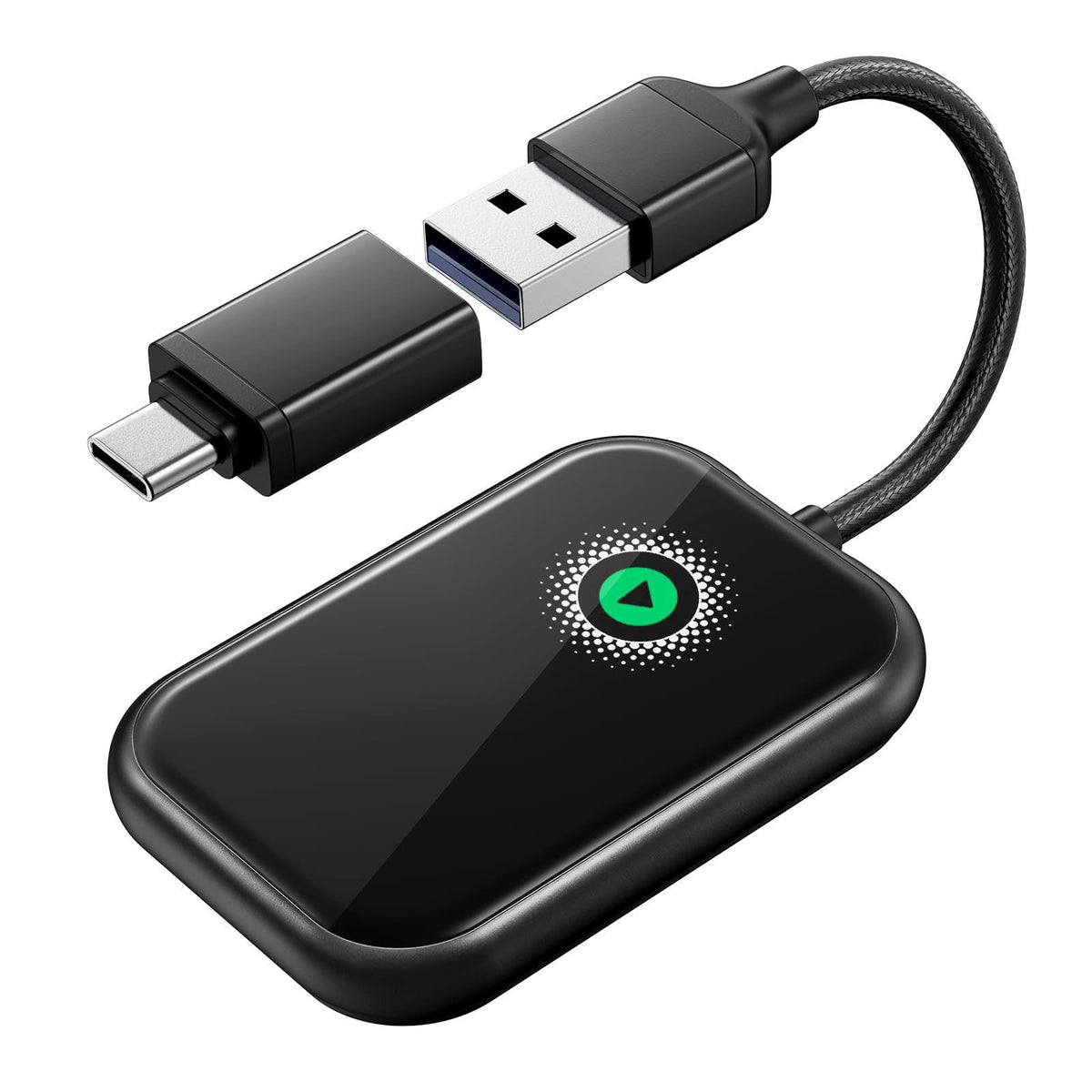 AweEos Smarter CarPlay Pro 2-in-1 Wireless CarPlay & Android Auto Adapter – alternate angle