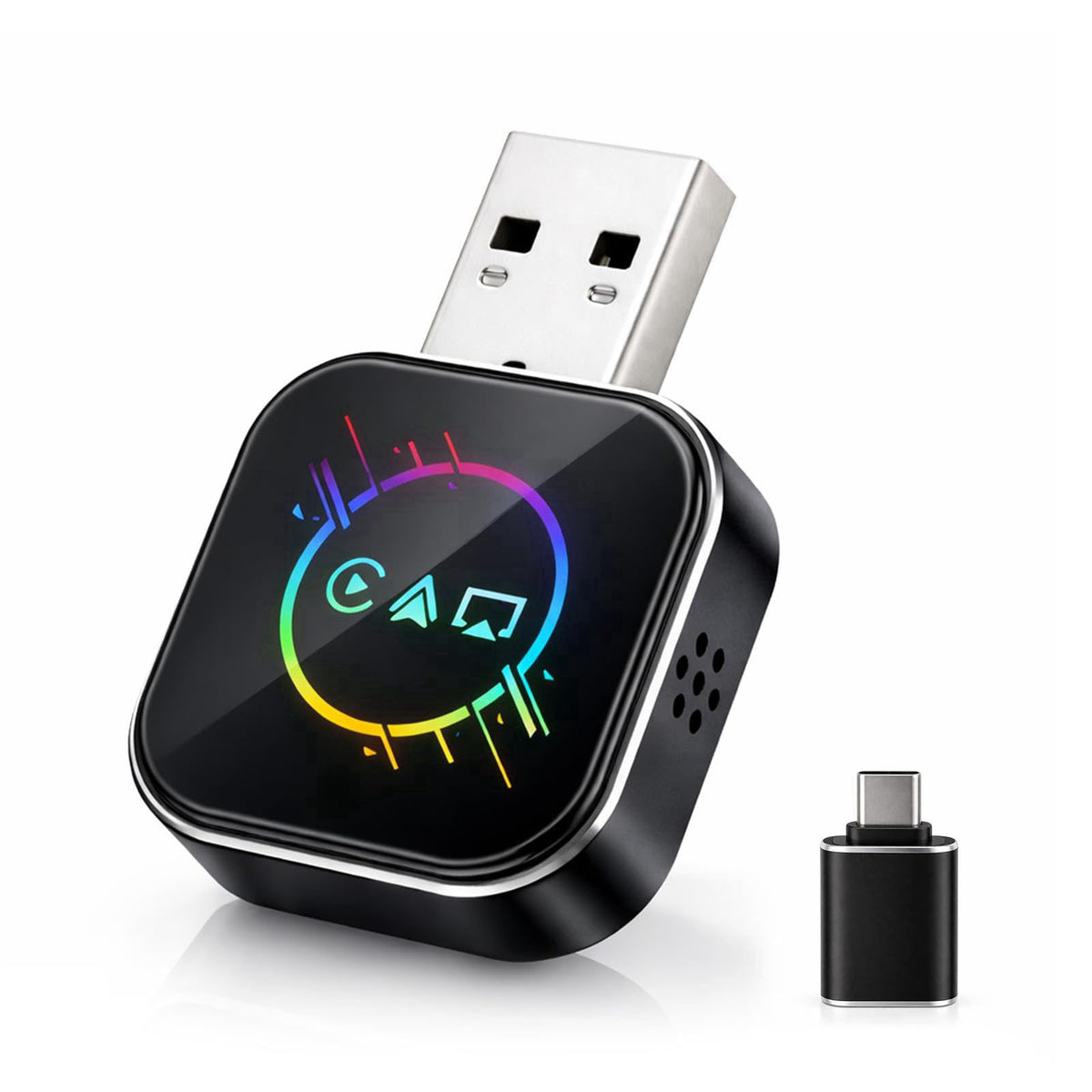 ELECROW 3 in 1 Wireless CarPlay Adapter for iPhone＆Android – product photo (Auxiliary Input Adapters)