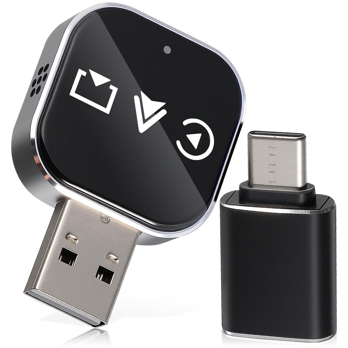 DOITOOL Wireless Car Adapter 3-in-1 Wireless Phone Connector for Car - Screen Mirroring - USB A to C Plug and Play Vehic