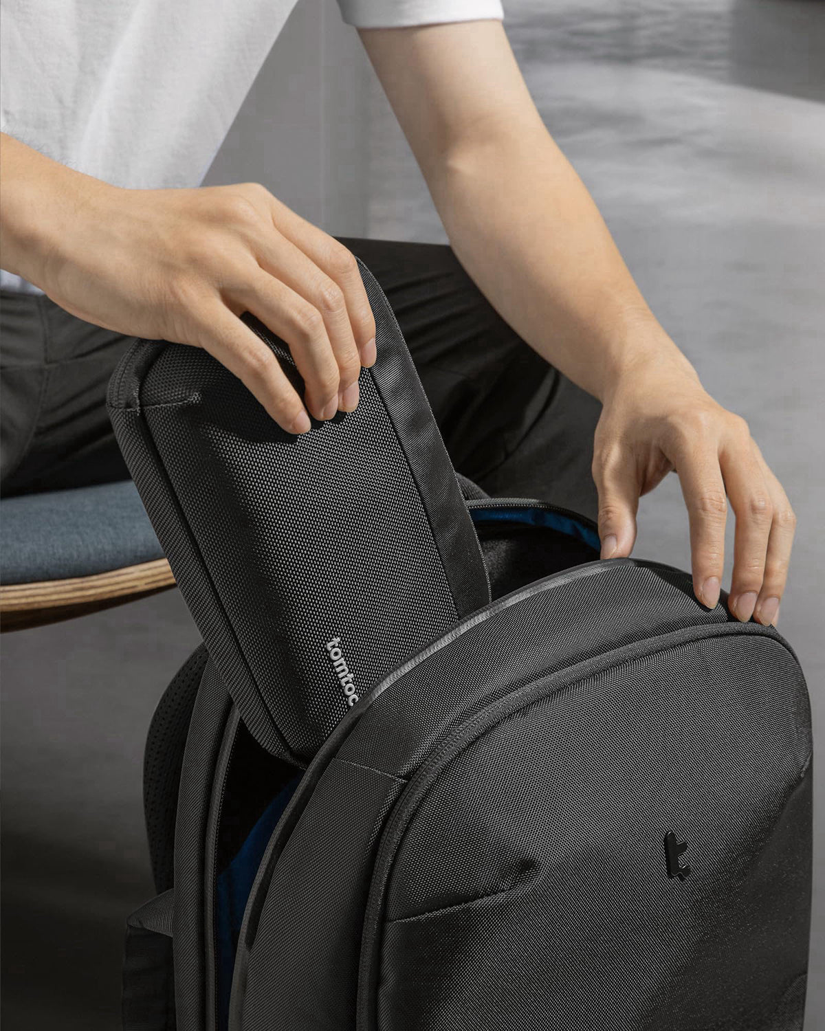 tomtoc – Cable Organizer Bags &amp; Cases on display