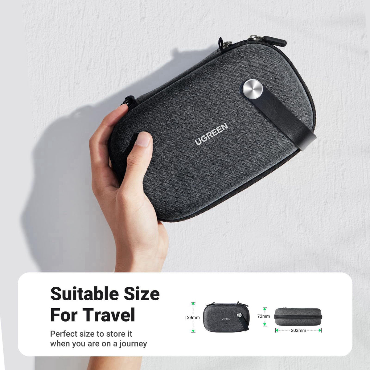 UGREEN Electronic Organizer Travel Case Pouch Bag Accessories Portable Waterproof Storage Bag Travel Essentials with Cab