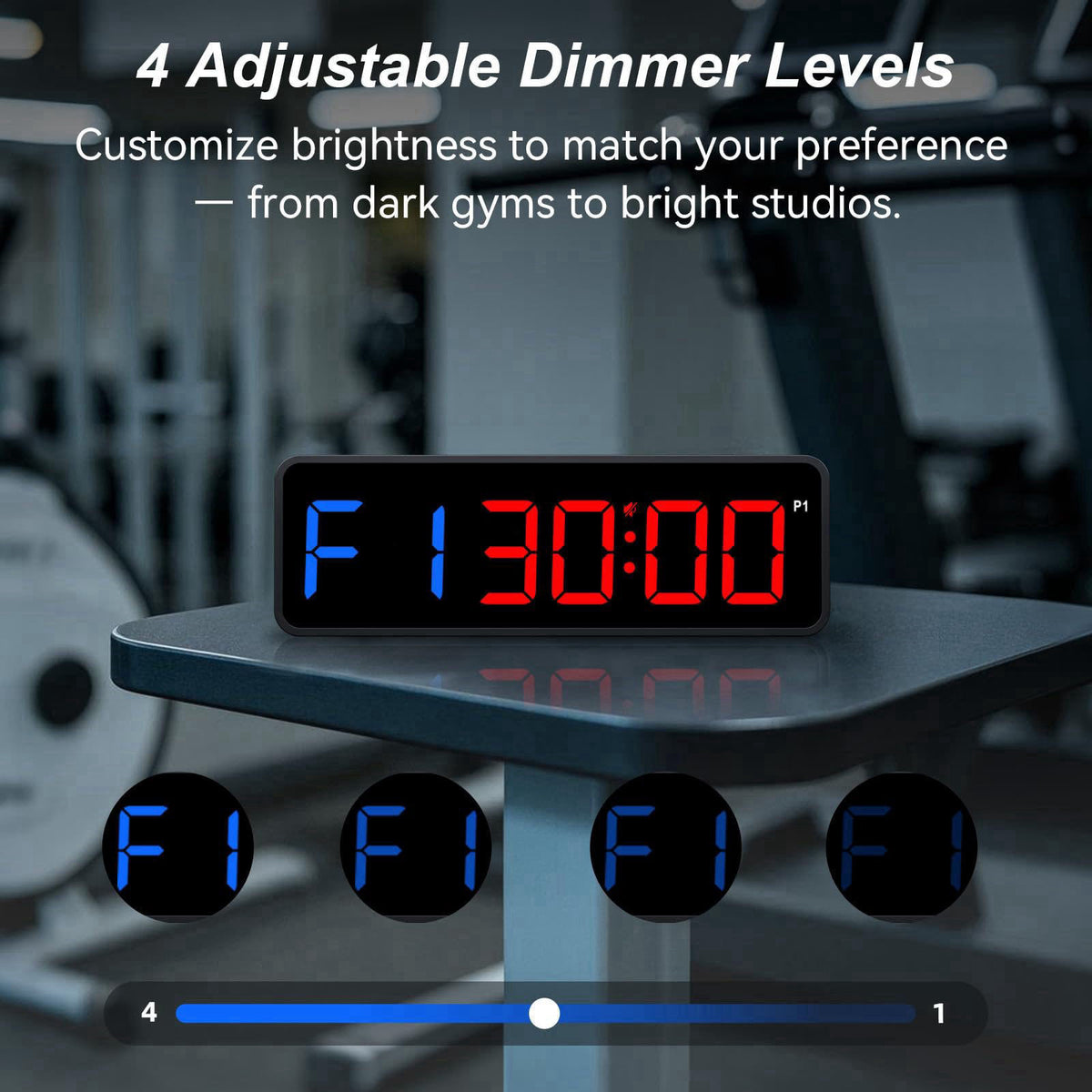 Acedeck Portable Gym Timer Clock: Fitness Digital Clock with Strong Magnet – alternate angle