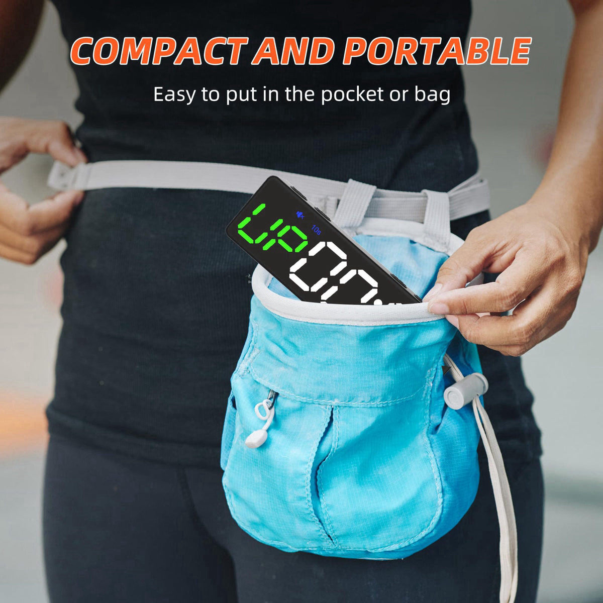 BXF SPORTS Mini Portable Gym Timer Clock, Large LED Digital Display Screen, Powerful Magnet, Powerful Battery, Count up/