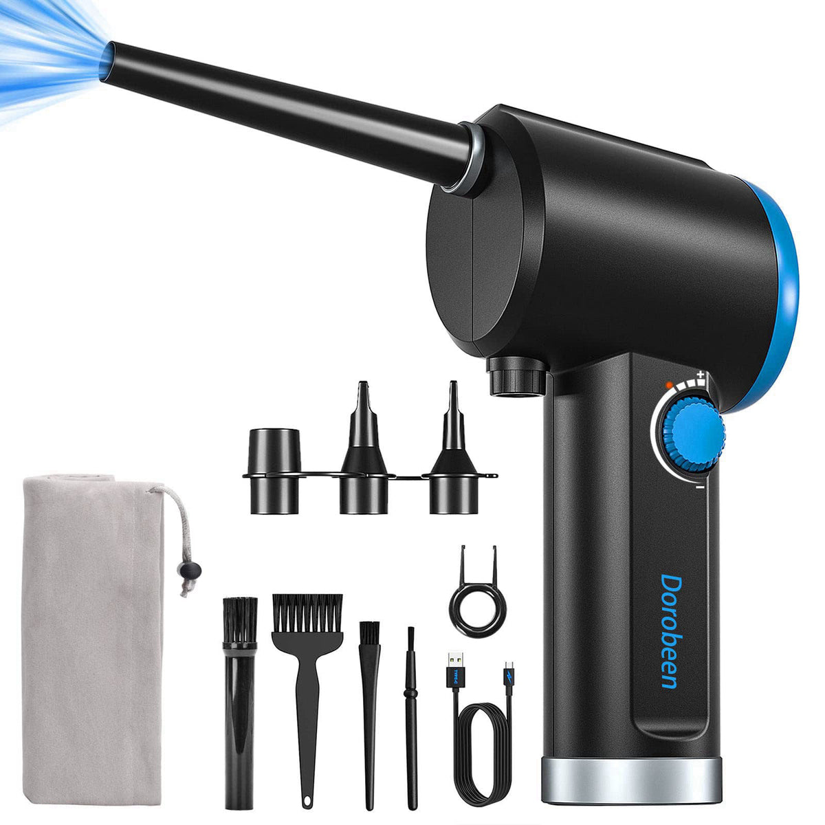 Dorobeen Compressed Air Duster, Electric Air Duster, Cordless Air Duster, Canned Air Duster for Computer, Keyboard Clean