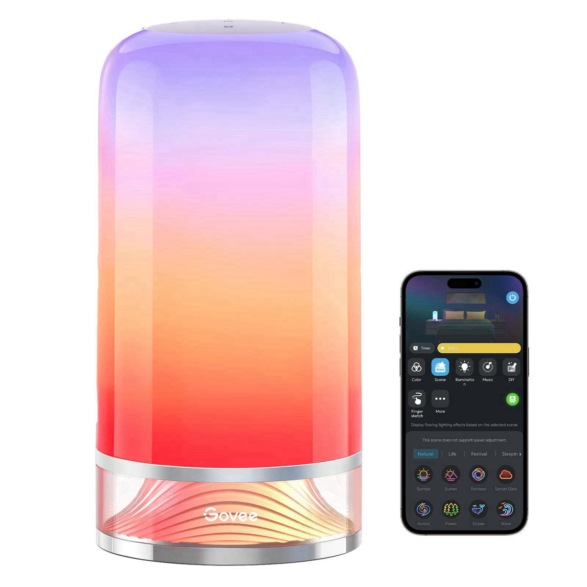 Govee RGBIC Smart Table Lamp 2 Touch Bedside Small Table by Premium Selection — view 7
